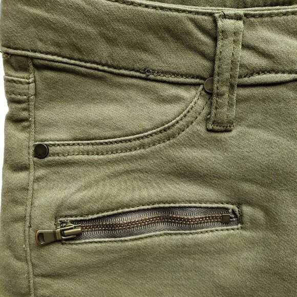 Joe's Jeans Girls' The Rocker Ankle Low-Rise Skinny Olive Green Jeans Big Kid 14 - Picture 9 of 16